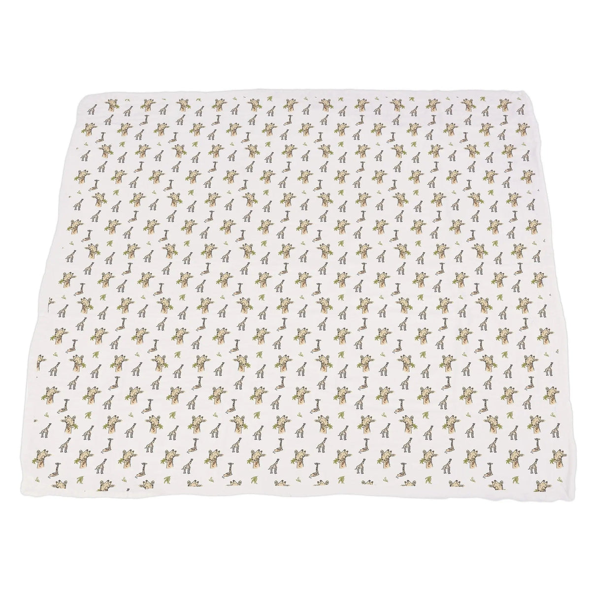 Newcastle Classics Hungry Giraffe and Animal Print Bamboo Muslin Newcastle Blanket - 