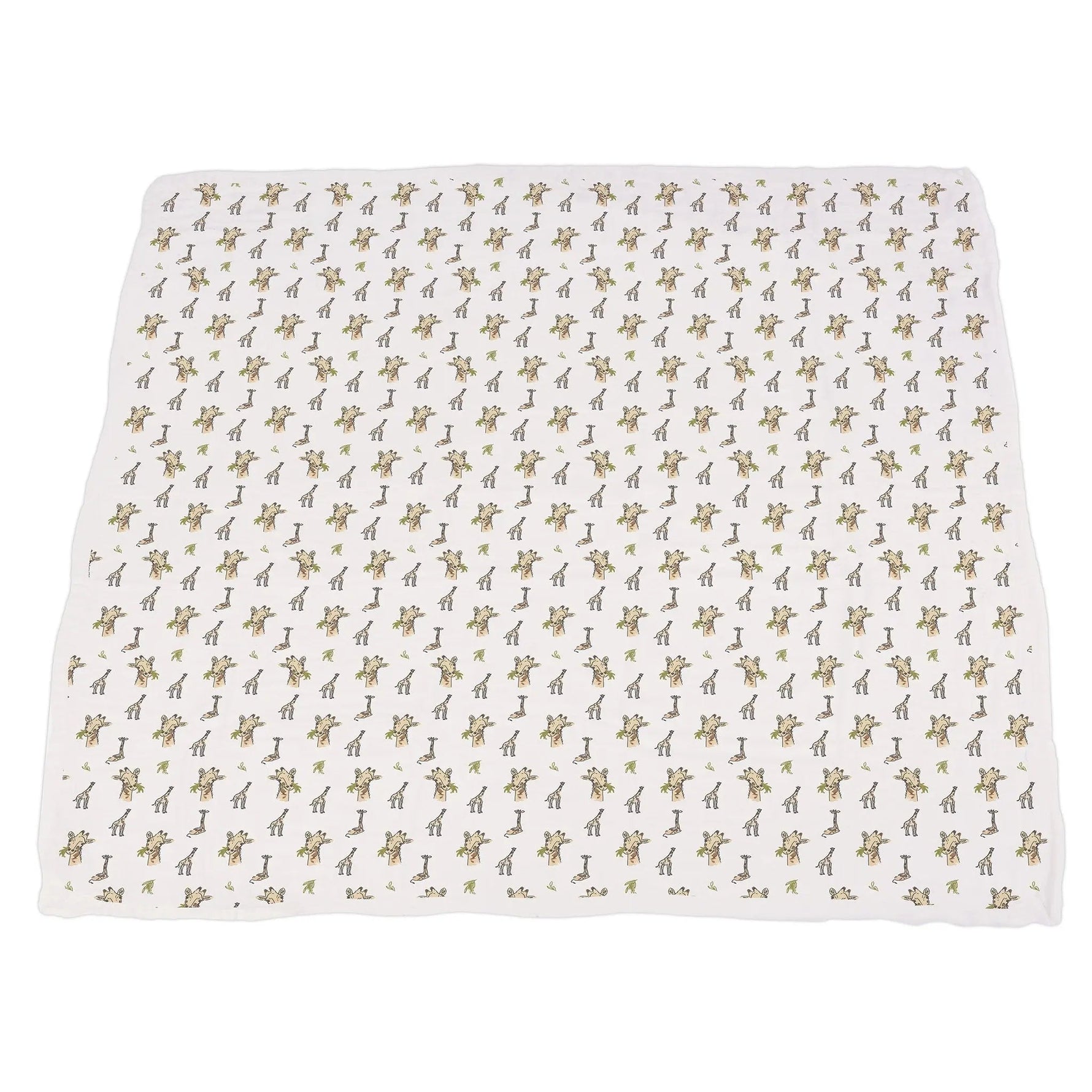 Newcastle Classics Hungry Giraffe and Animal Print Bamboo Muslin Newcastle Blanket - 