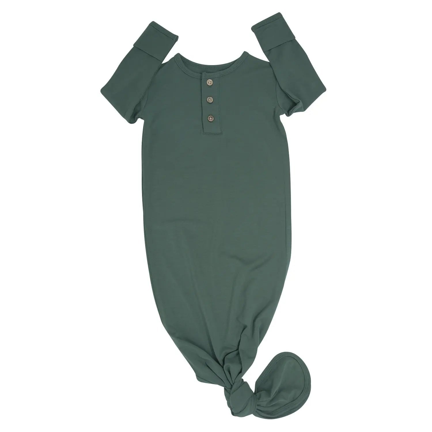 Sweet Bamboo Hunter Green Knotted Gown - 