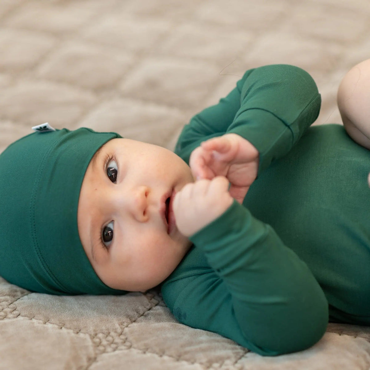 Sweet Bamboo Hunter Green Long Sleeve Bodysuit - 
