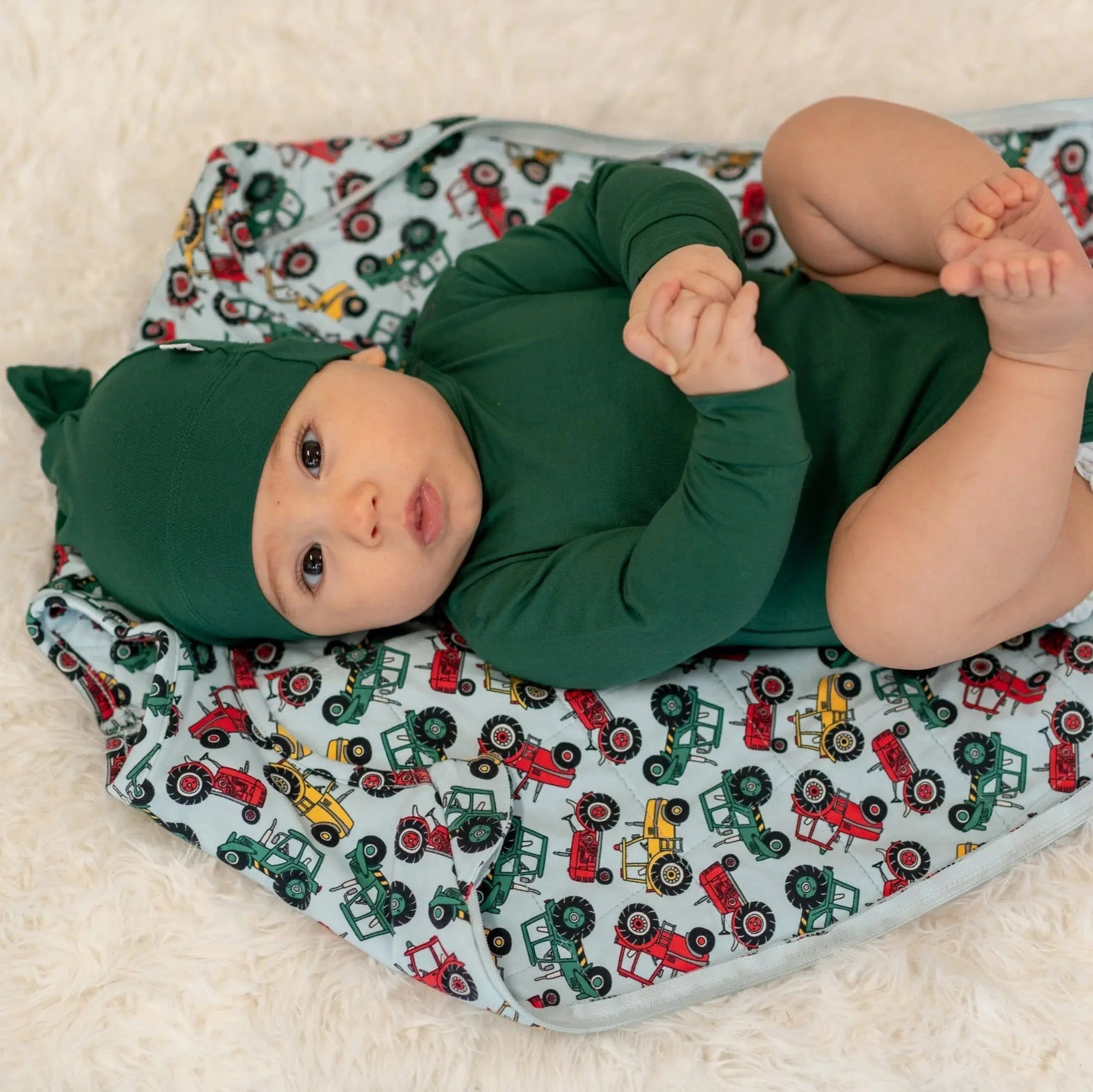 Sweet Bamboo Hunter Green Long Sleeve Bodysuit - 