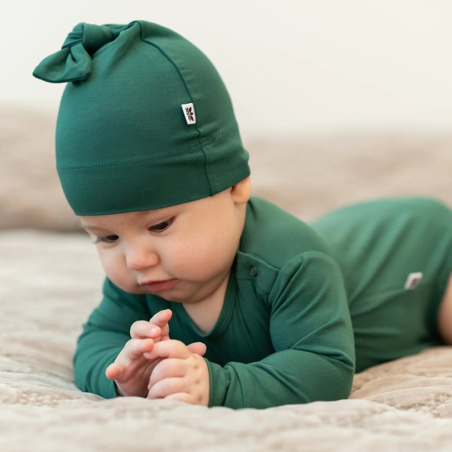 Sweet Bamboo Hunter Green Long Sleeve Bodysuit - 