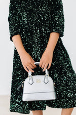 Mila & Rose ® Hunter Green Velvet Sequin Dress - 