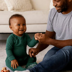 Sweet Bamboo Hunter Green Zipper Footie - 