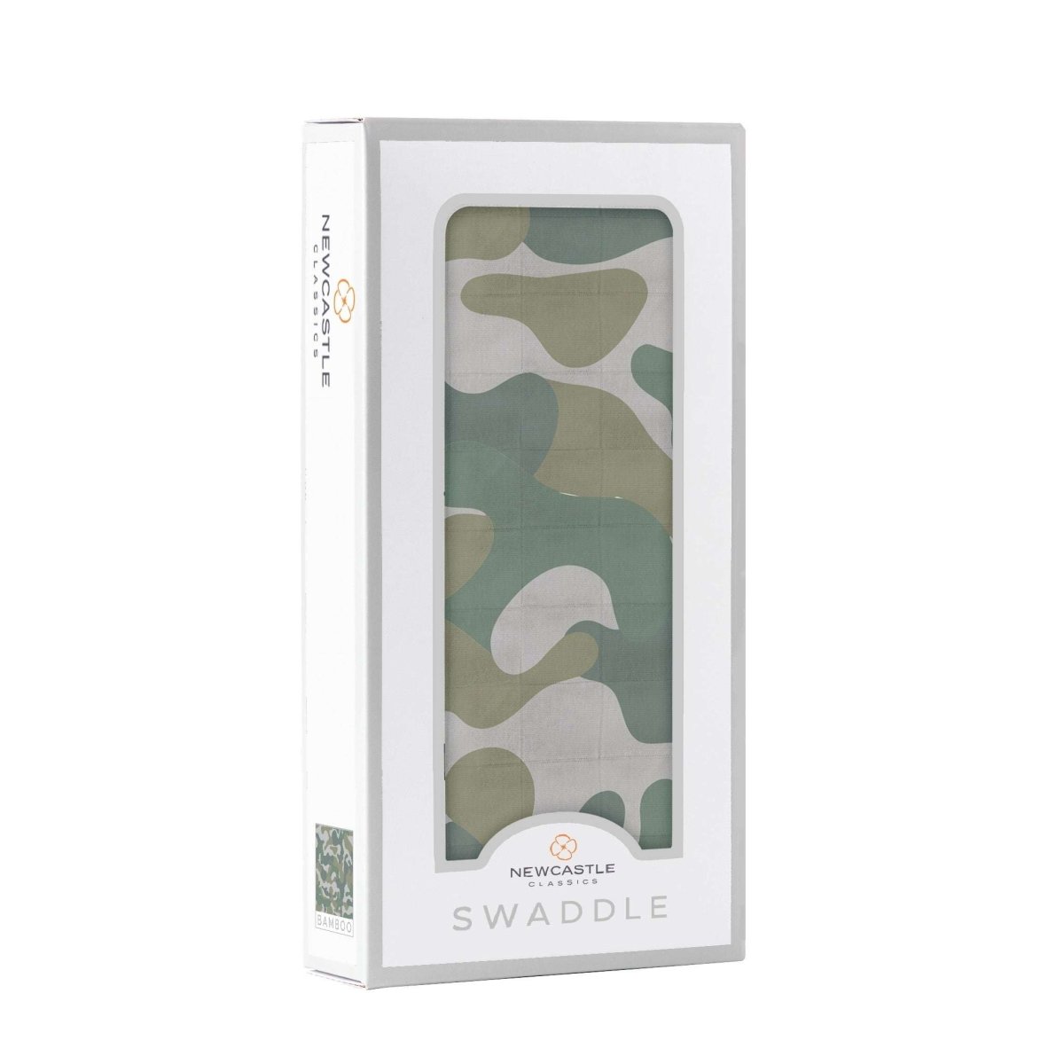 Newcastle Classics Hunters Camo Swaddle Soft Bamboo Muslin Blanket for Modern Babies - 