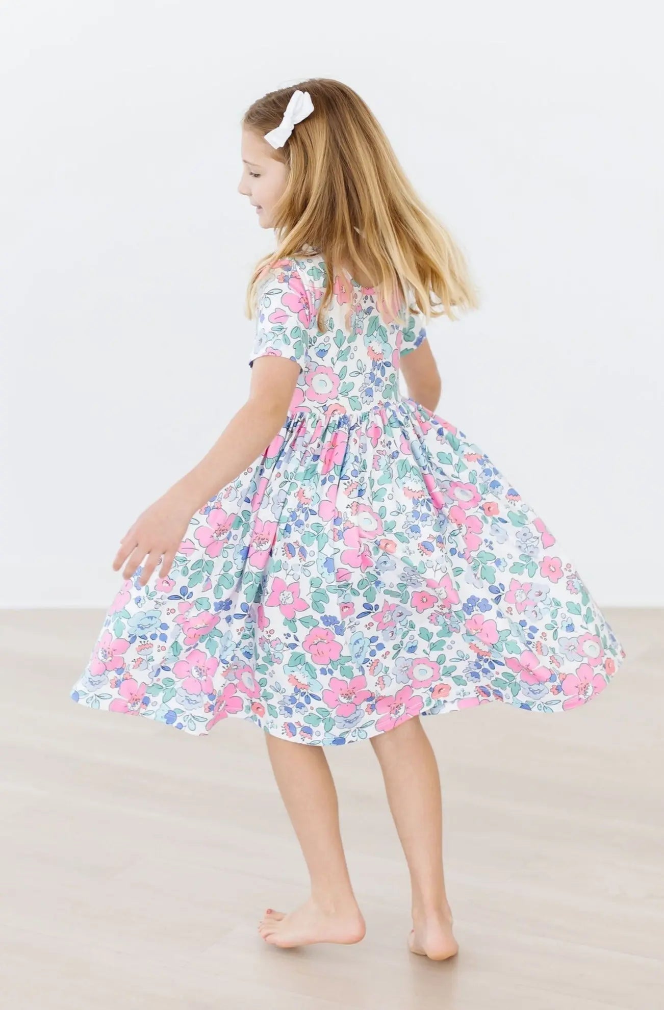 Hydrangea S/S Pocket Twirl Dress - Sleeve, Dress, Day Dress, Pink, One-piece garment | Everetts Place