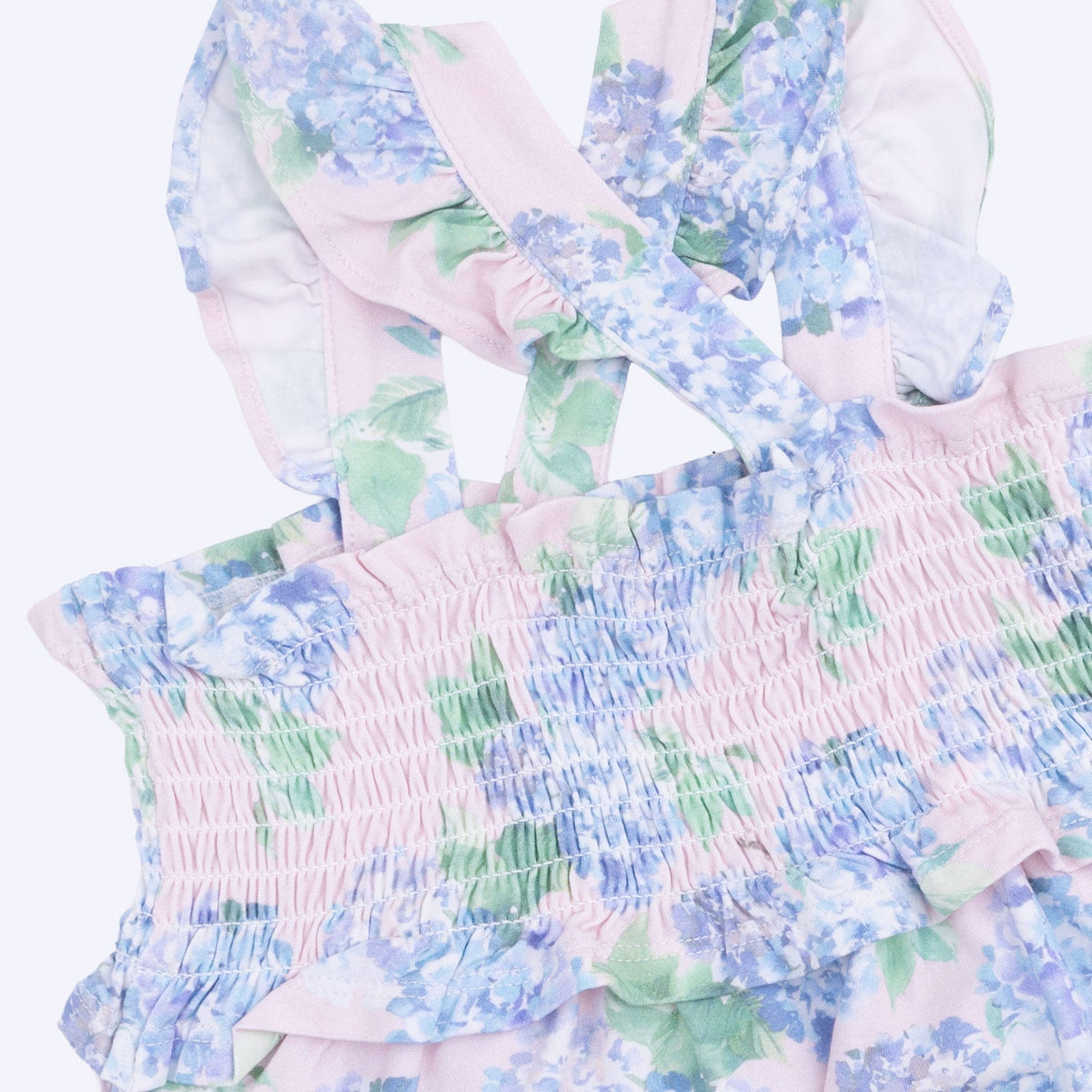 Angel Dear Hydrangeas - Smocked Top with Bloomer - 