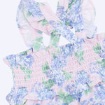 Angel Dear Hydrangeas - Smocked Top with Bloomer - 