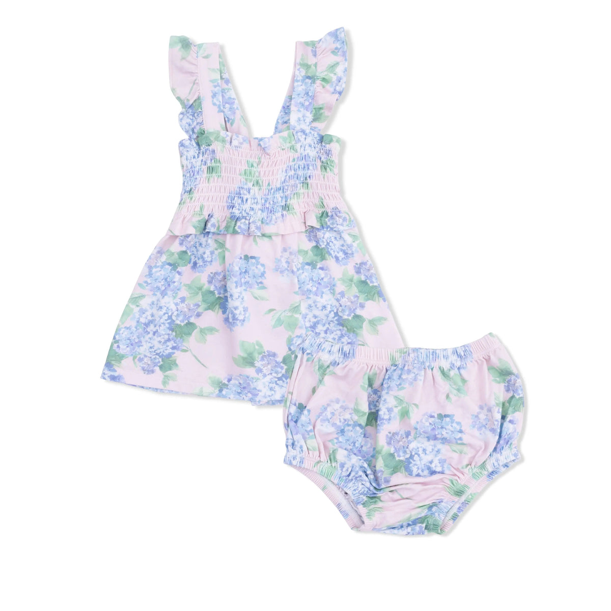 Angel Dear Hydrangeas - Smocked Top with Bloomer - 