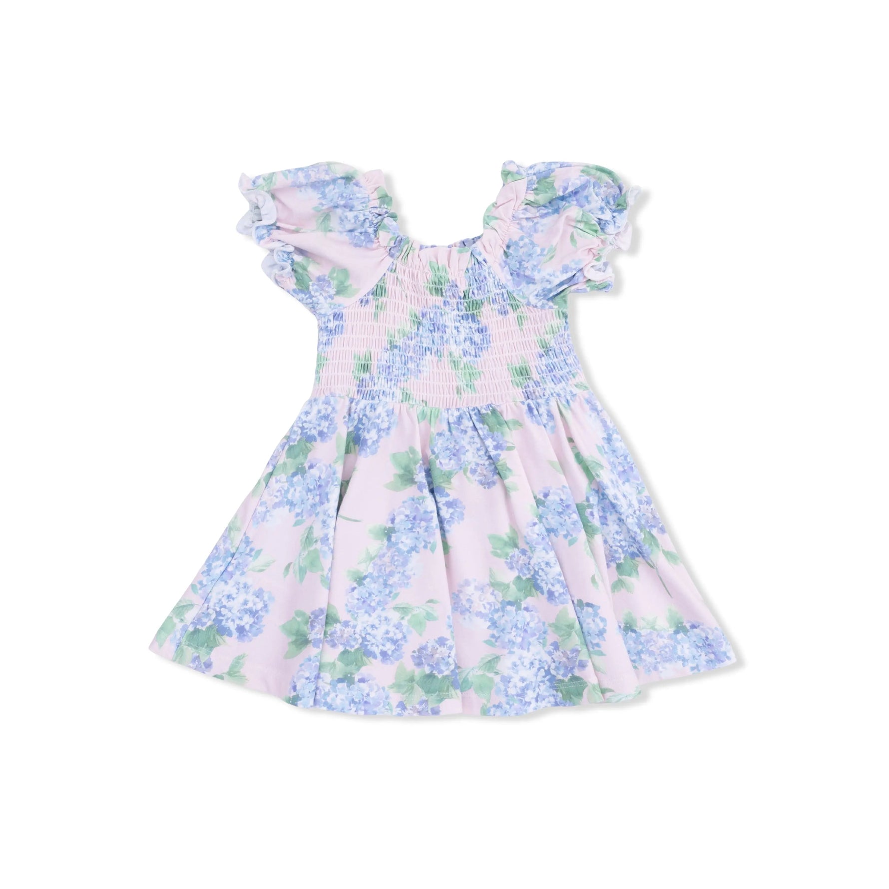Angel Dear Hydrangeas - Smocked Twirly Dress and Bloomer - 