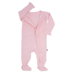 Sweet Bamboo Hypoallergenic Ruffle Footie with Silky Smooth Fabric for Baby Girls - 
