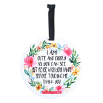 Three Little Tots I Am Cute No Touching Newborn Baby Sign - 