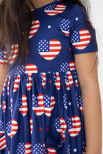 Mila & Rose ® I Heart the USA S/S Pocket Twirl Dress - 