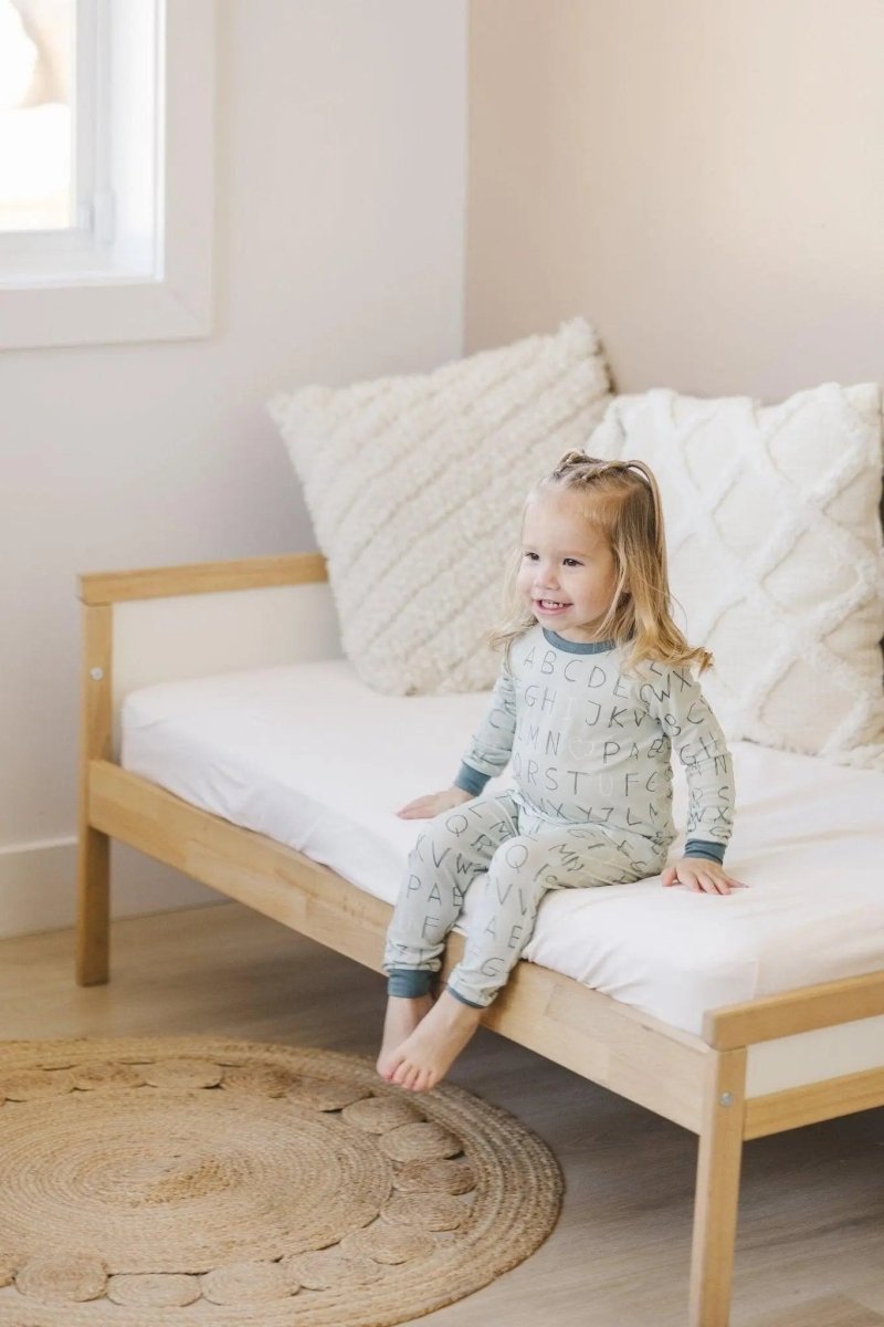 Little Joy Co. I Love You ABC Two Piece Bamboo Pajamas Soft Sleepwear - Everetts Place Boutique - 