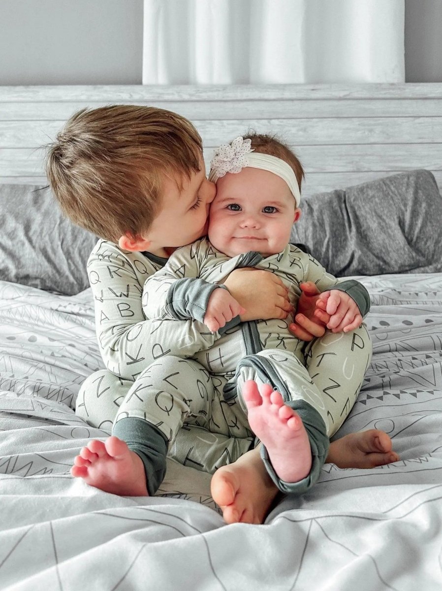 Little Joy Co. I Love You ABC Two Piece Bamboo Pajamas Soft Sleepwear - Everetts Place Boutique - 