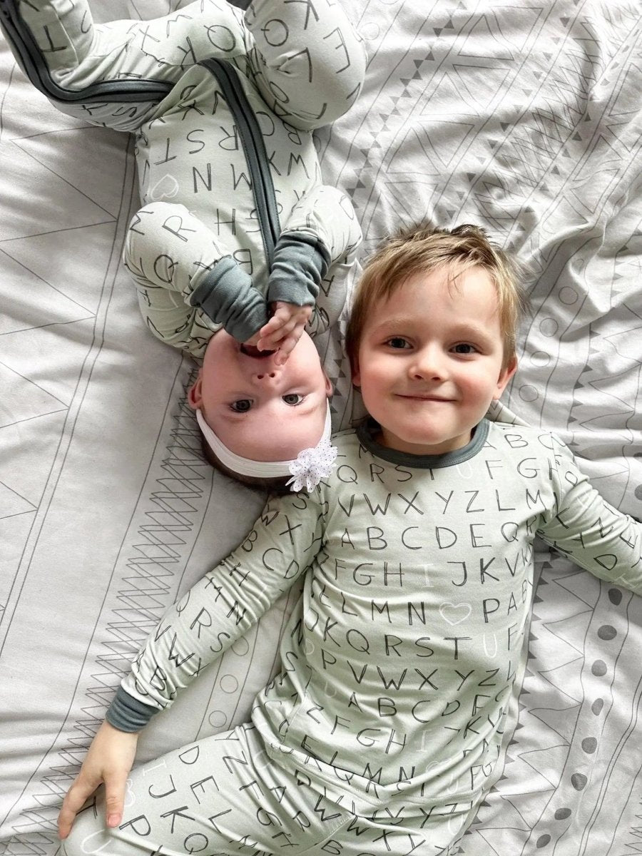 Little Joy Co. I Love You ABC Two Piece Bamboo Pajamas Soft Sleepwear - Everetts Place Boutique - 