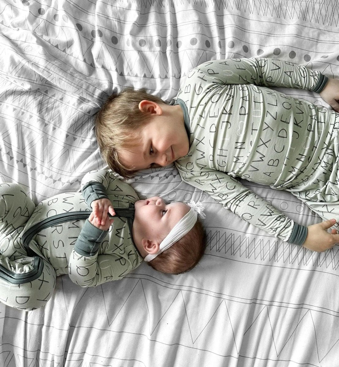 Little Joy Co. I Love You ABC Two Piece Bamboo Pajamas Soft Sleepwear - Everetts Place Boutique - 