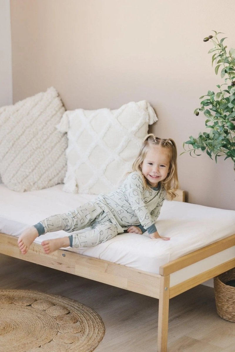 Little Joy Co. I Love You ABC Two Piece Bamboo Pajamas Soft Sleepwear - Everetts Place Boutique - 