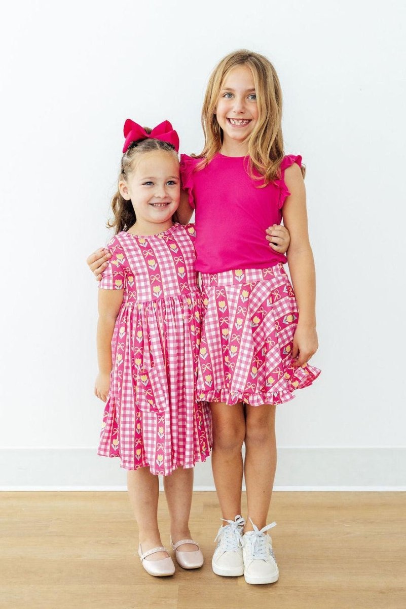 Mila & Rose ® I Love You Tulip Much Ruffle Twirl Skort - 