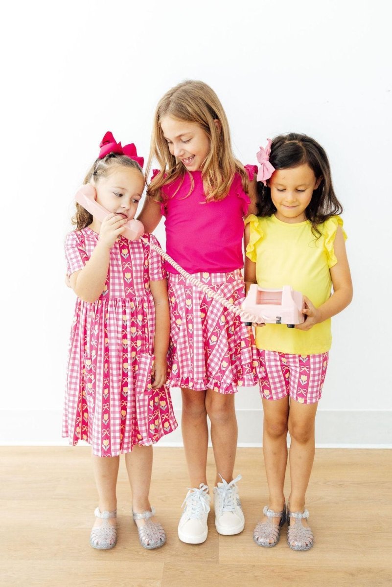 Mila & Rose ® I Love You Tulip Much Ruffle Twirl Skort - 