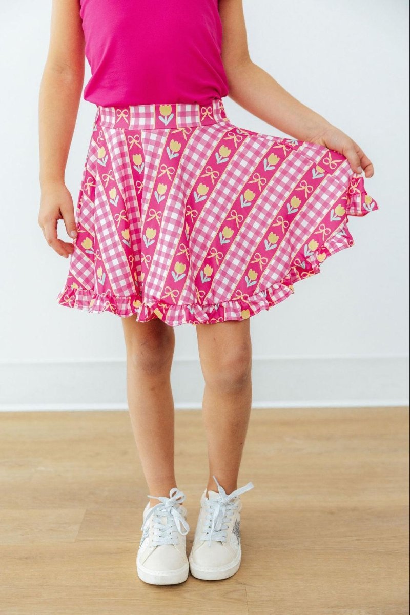 Mila & Rose ® I Love You Tulip Much Ruffle Twirl Skort - 