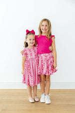 Mila & Rose ® I Love You Tulip Much S/S Pocket Twirl Dress - 