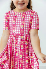Mila & Rose ® I Love You Tulip Much S/S Pocket Twirl Dress - 