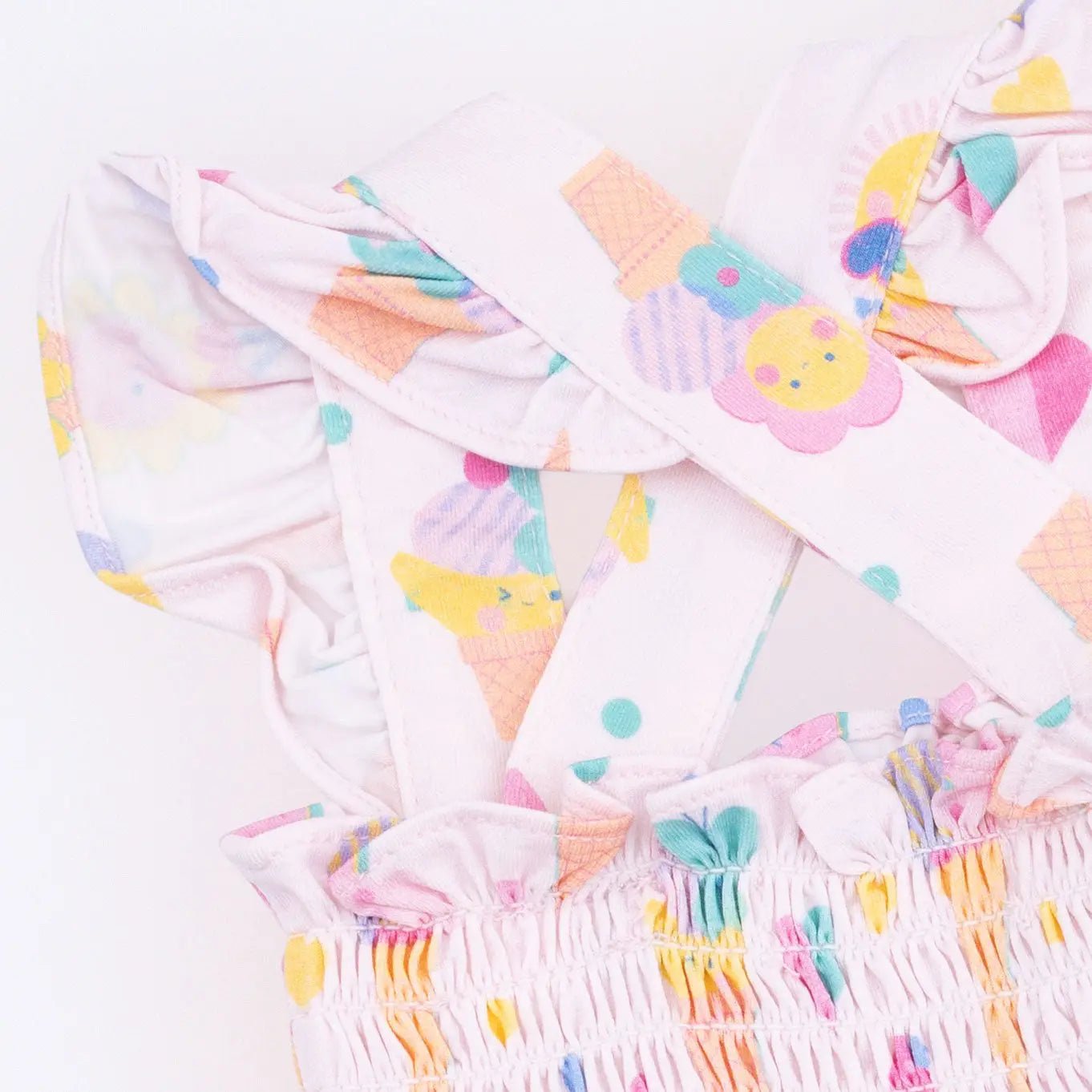 Angel Dear Ice Cream Fun Crew - Smocked Top with Bloomer - 