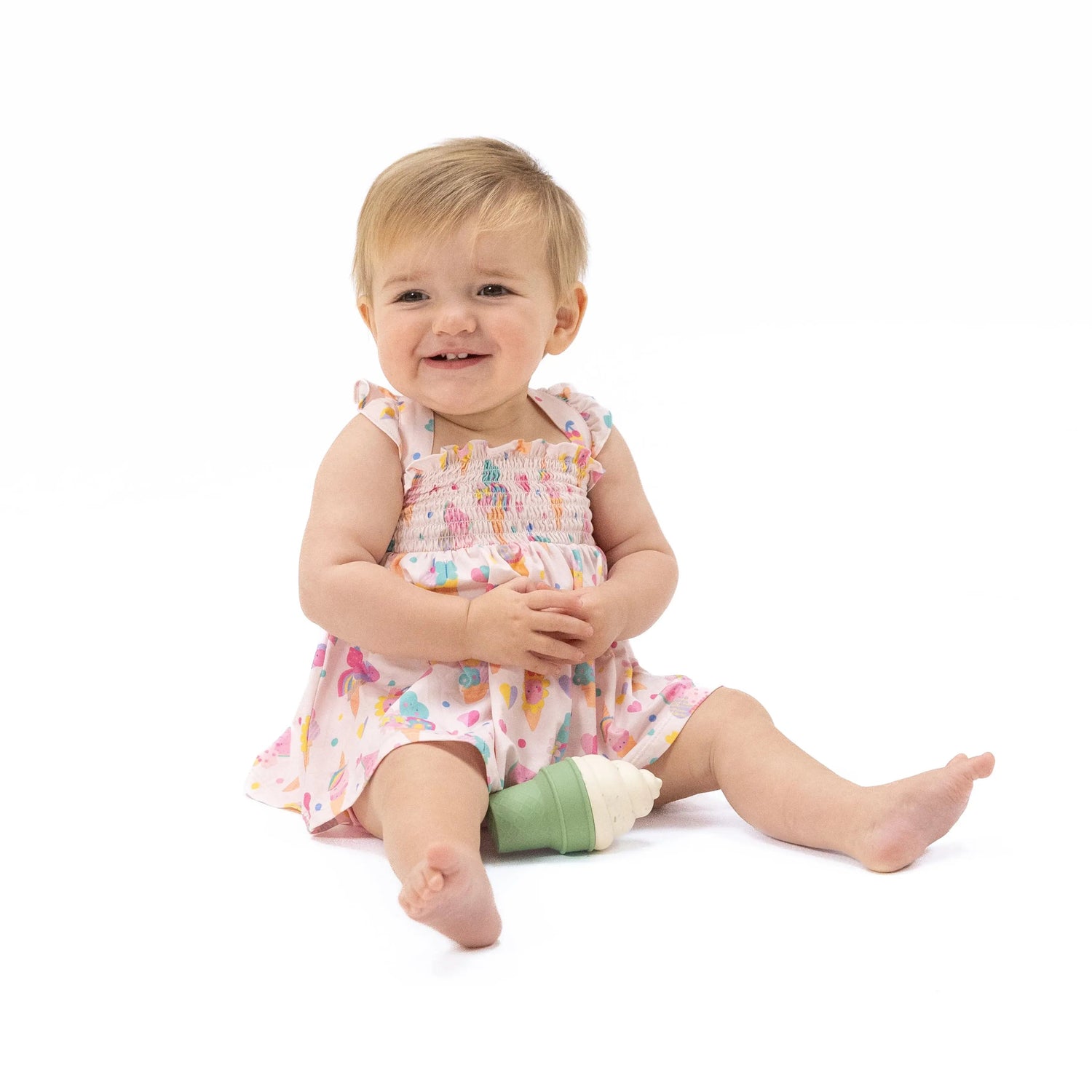 Angel Dear Ice Cream Fun Crew - Smocked Top with Bloomer - 