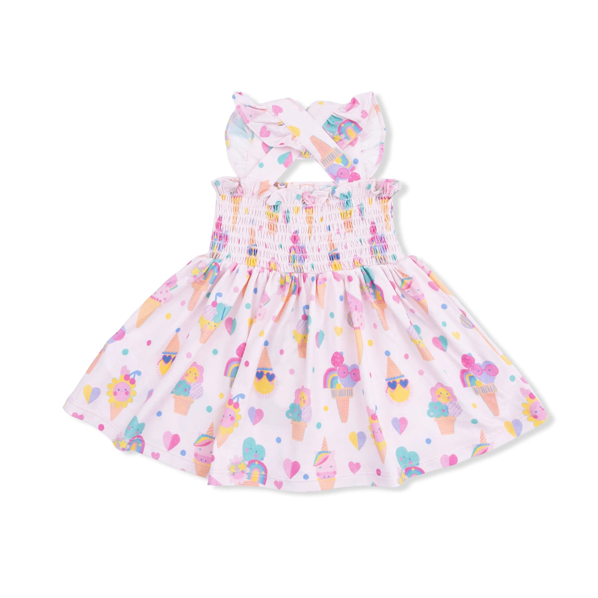 Angel Dear Ice Cream Fun Crew - Smocked Top with Bloomer - 