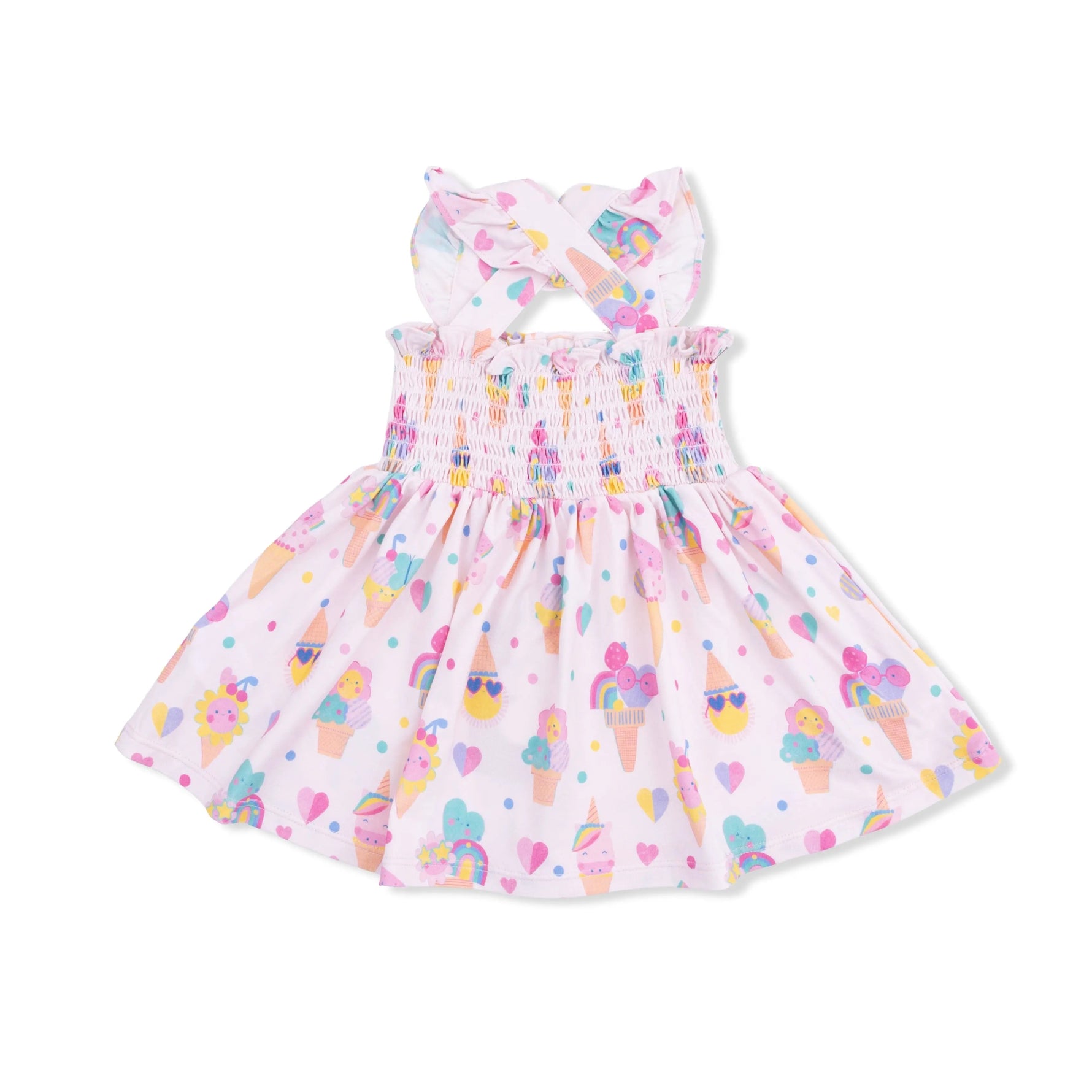 Angel Dear Ice Cream Fun Crew - Smocked Top with Bloomer - 
