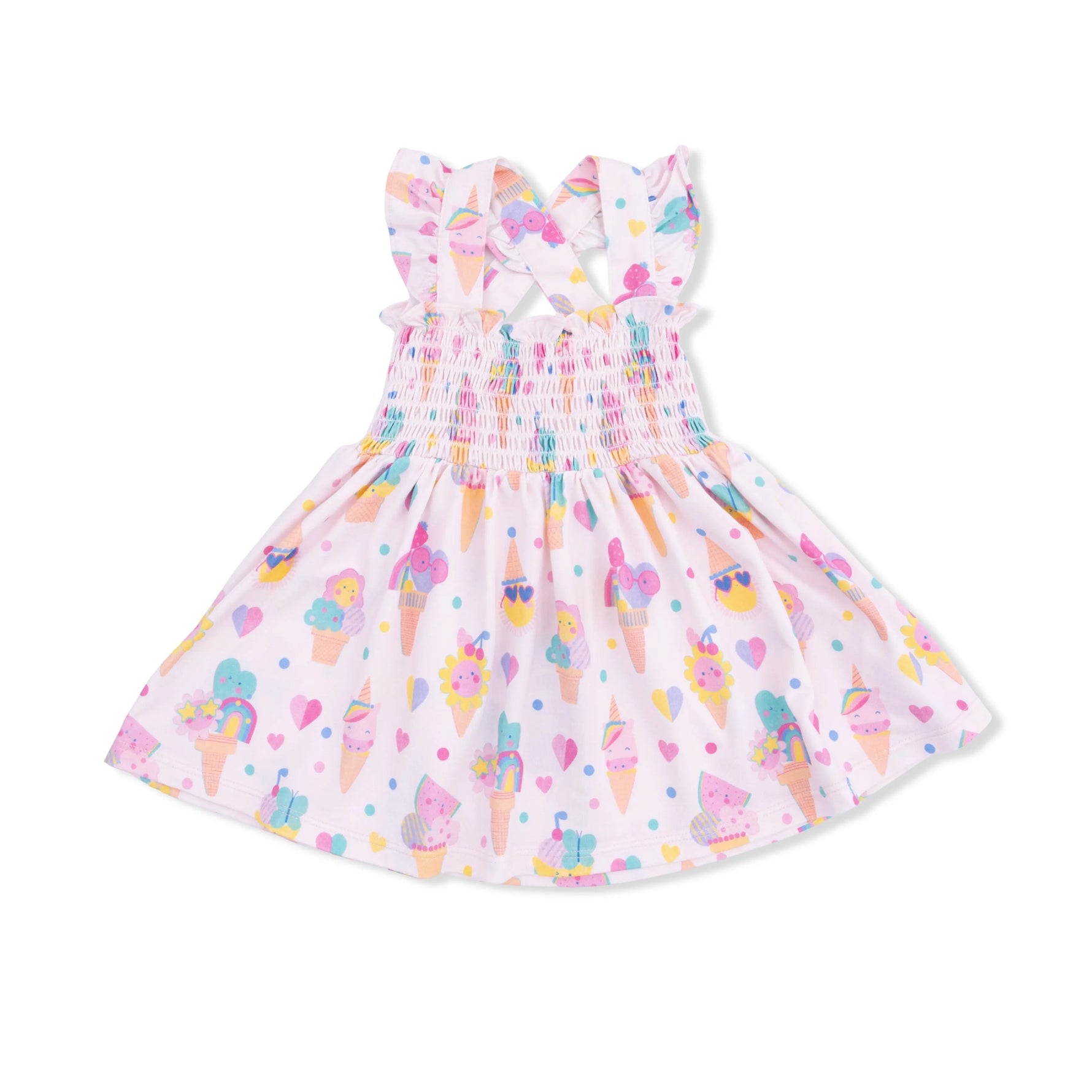 Angel Dear Ice Cream Fun Crew - Smocked Top with Bloomer - 