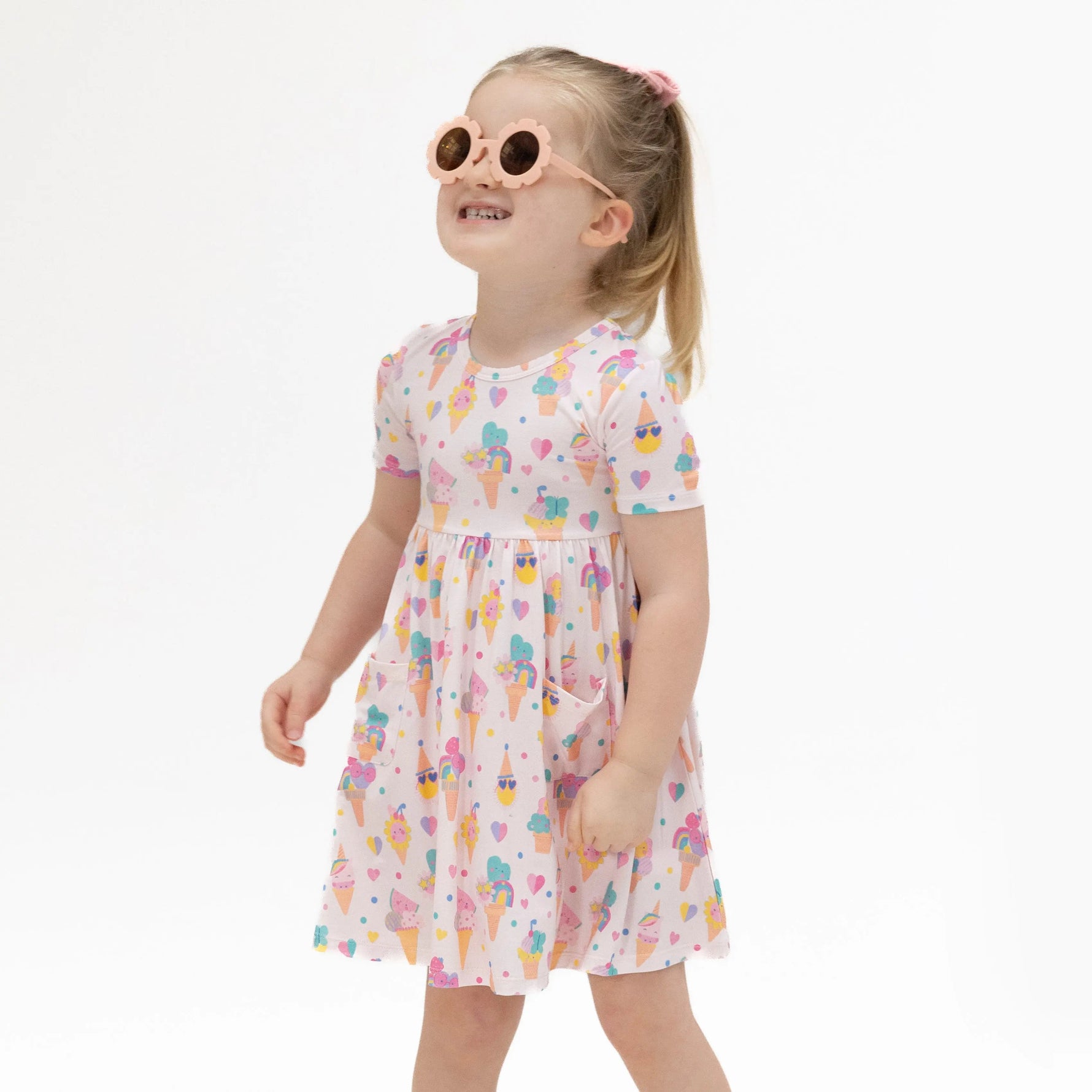 Angel Dear Ice Cream Fun Crew - Twirly Dress with Cartwheel Short - 