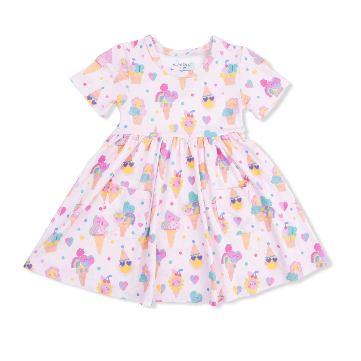 Angel Dear Ice Cream Fun Crew - Twirly Dress with Cartwheel Short - 
