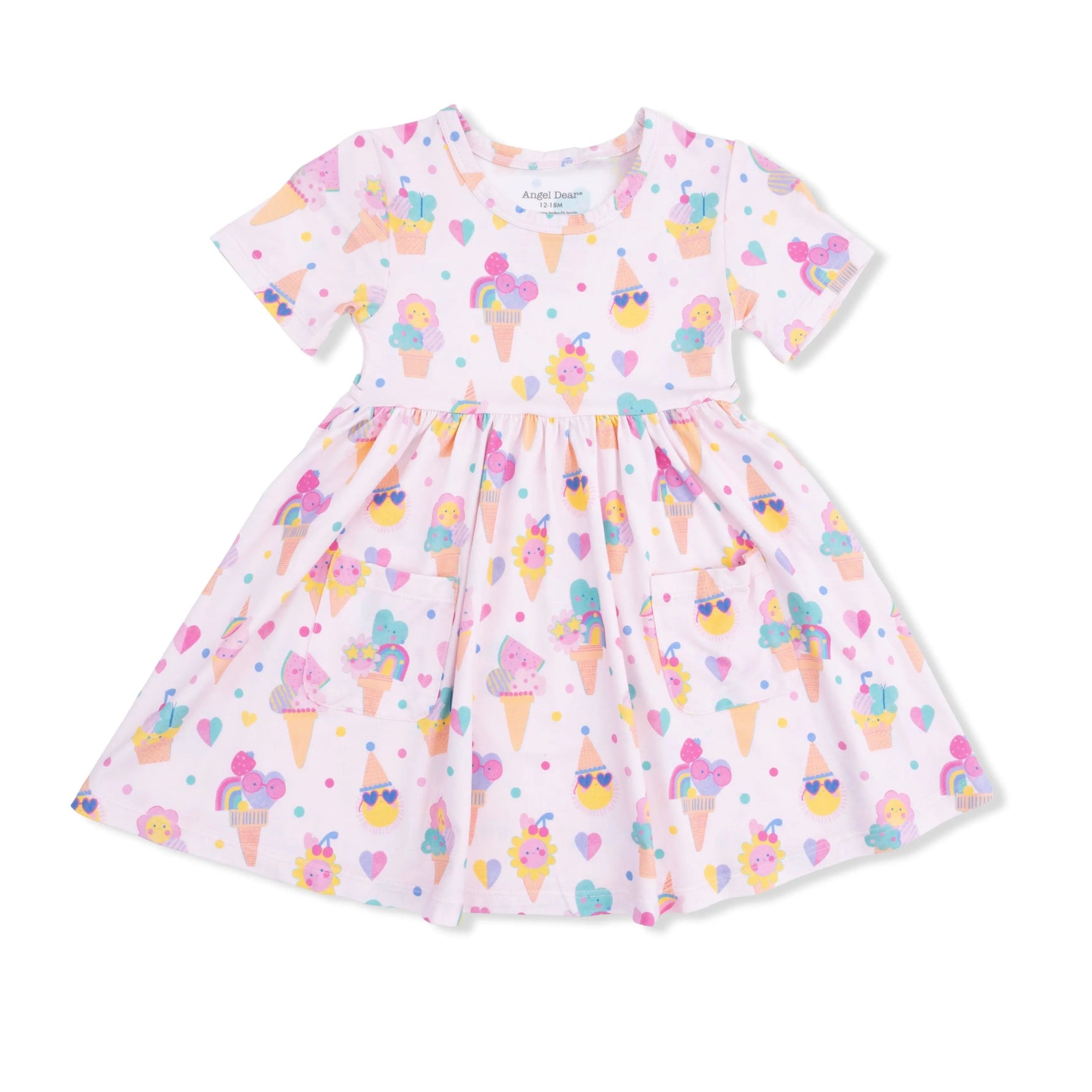 Angel Dear Ice Cream Fun Crew - Twirly Dress with Cartwheel Short - 