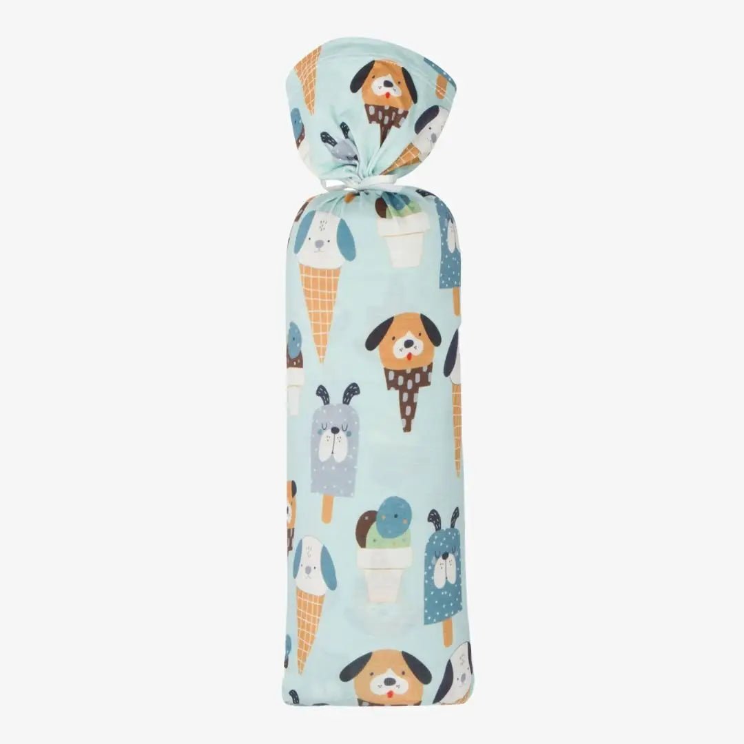 Ice Cream Paw-ty Blue Swaddle - Pattern | Everetts Place