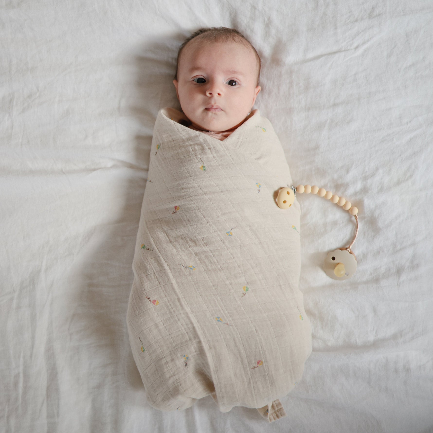 Soft Mushie organic cotton muslin swaddle blanket