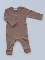 Organic Cotton Henley Romper by Little Joy Co.