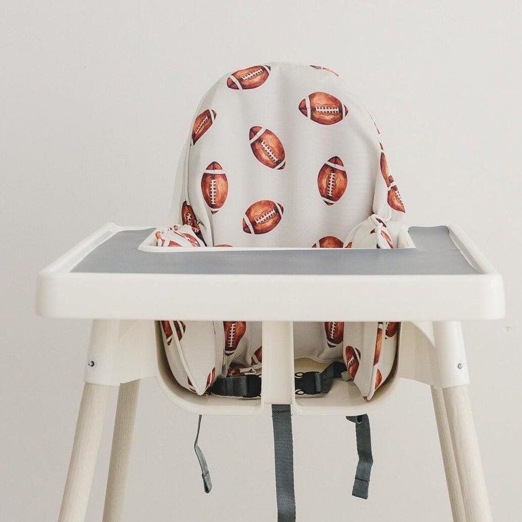 Football Print Highchair Cushion Cover for IKEA Antilop - Wipeable by Little Joy Co.