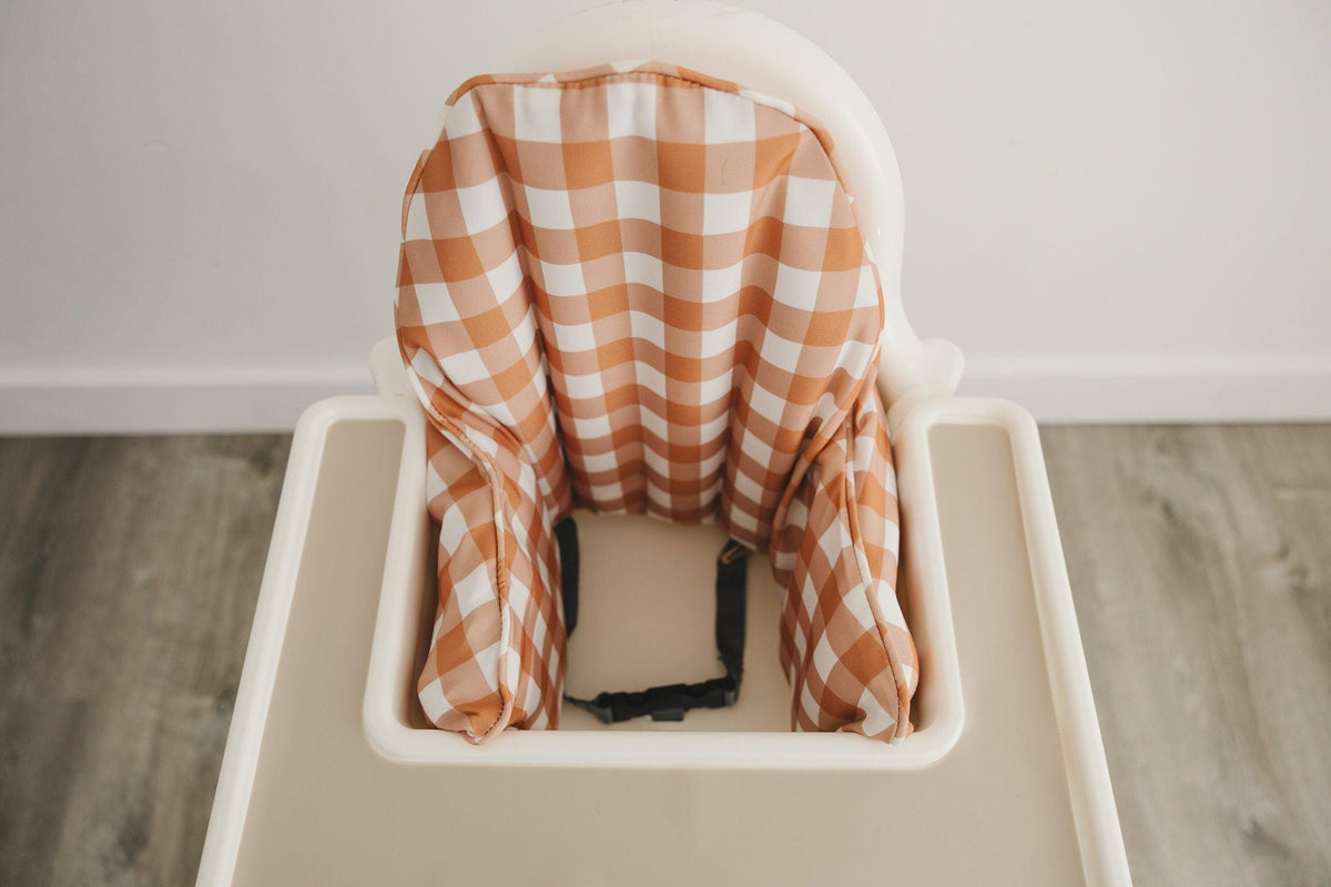 Pumpkin Gingham IKEA Antilop Highchair Cushion Cover – Wipeable by Little Joy Co. at Everetts Place