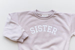 Sister Graphic Crewneck Sweatshirt: French Terry Outfit by Little Joy Co. at Everetts Place
