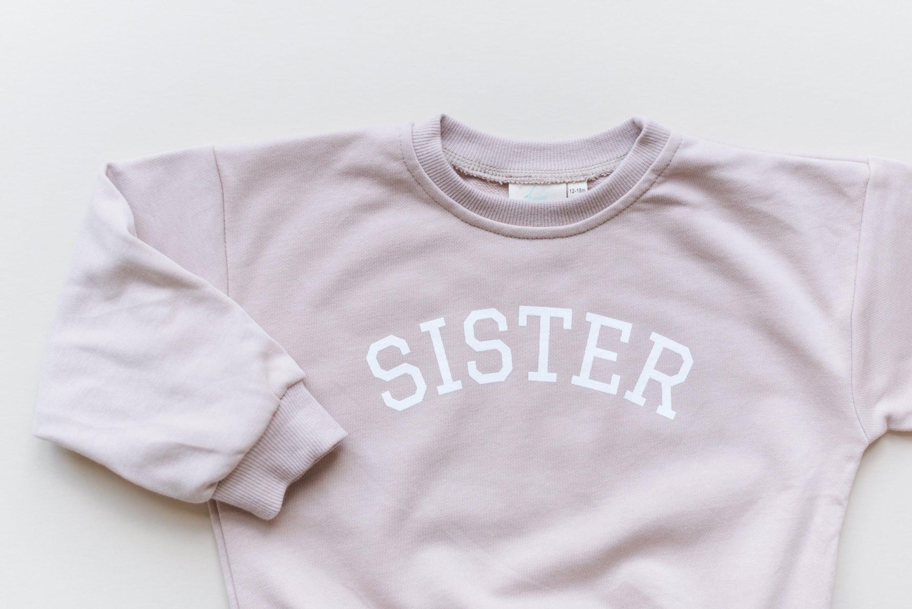 Sister Graphic Crewneck Sweatshirt: French Terry Outfit by Little Joy Co. at Everetts Place