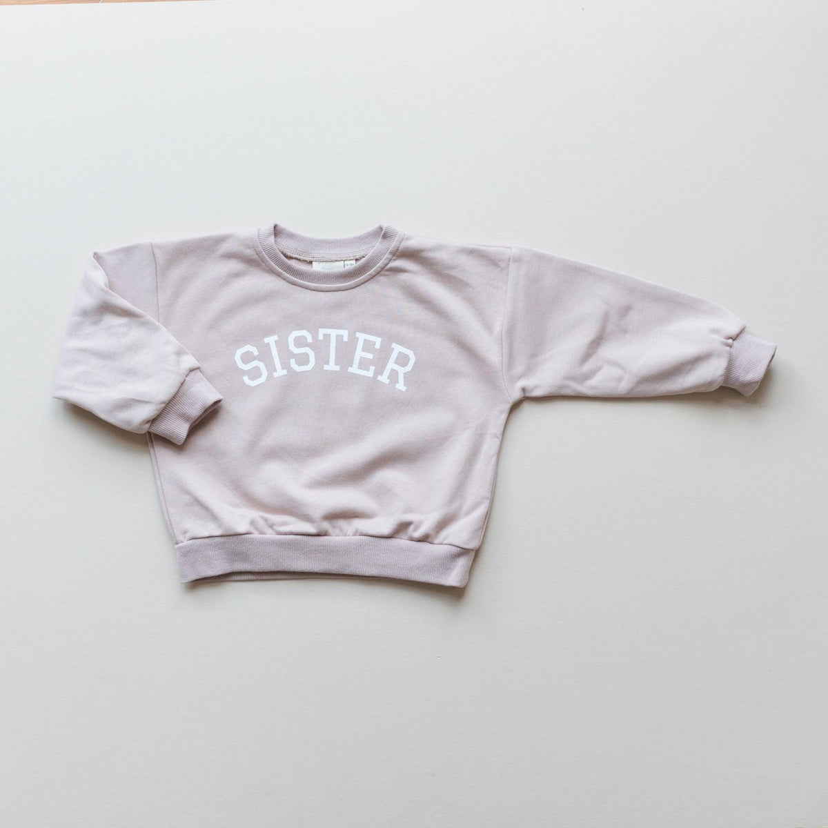 Sister Graphic Crewneck Sweatshirt: French Terry Outfit by Little Joy Co. at Everetts Place