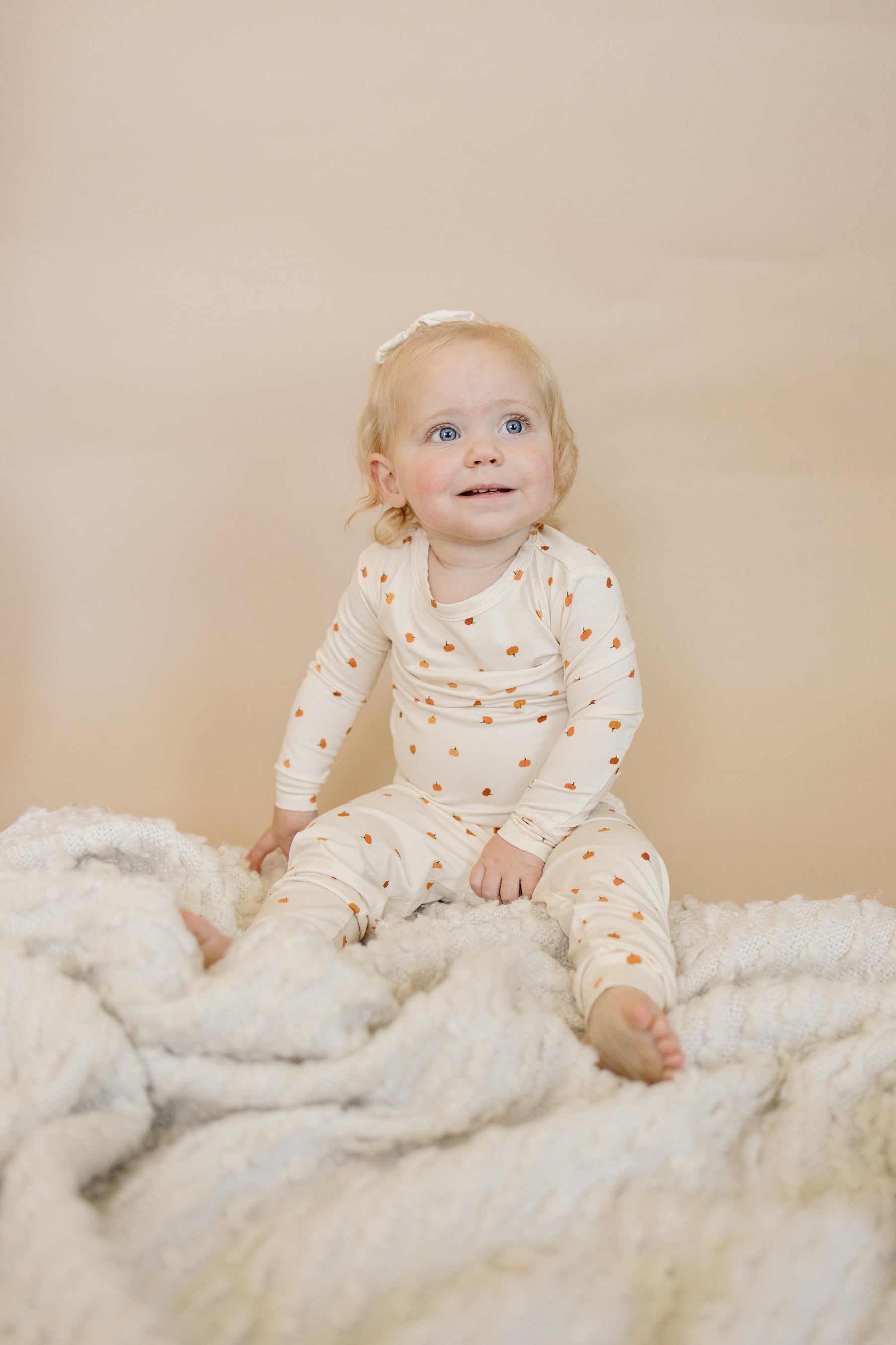 Organic Little Pumpkin 2pc Bamboo Pajamas - Toddler and Kids Fall PJs by Little Joy Co. at Everetts Place