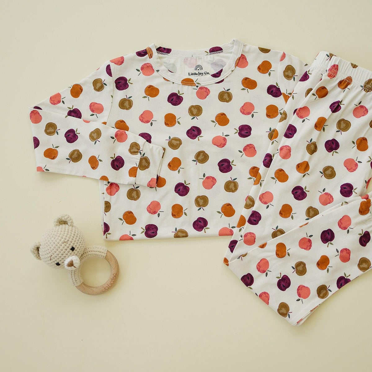 Organic Apple of My Eye 2pc Bamboo Pajamas - Fall Girls PJs by Little Joy Co. at Everetts Place