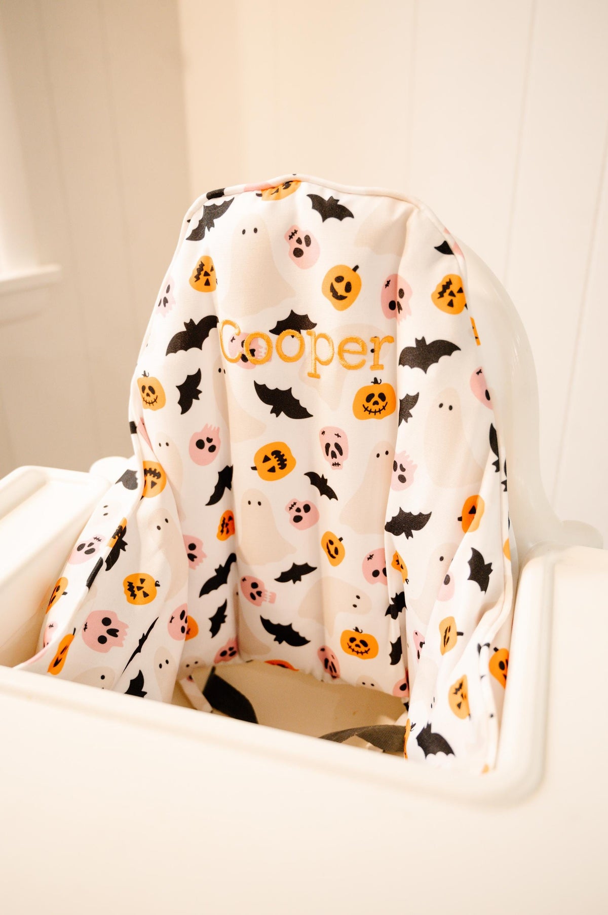 Pumpkin Gingham IKEA Antilop Highchair Cushion Cover – Wipeable by Little Joy Co. at Everetts Place