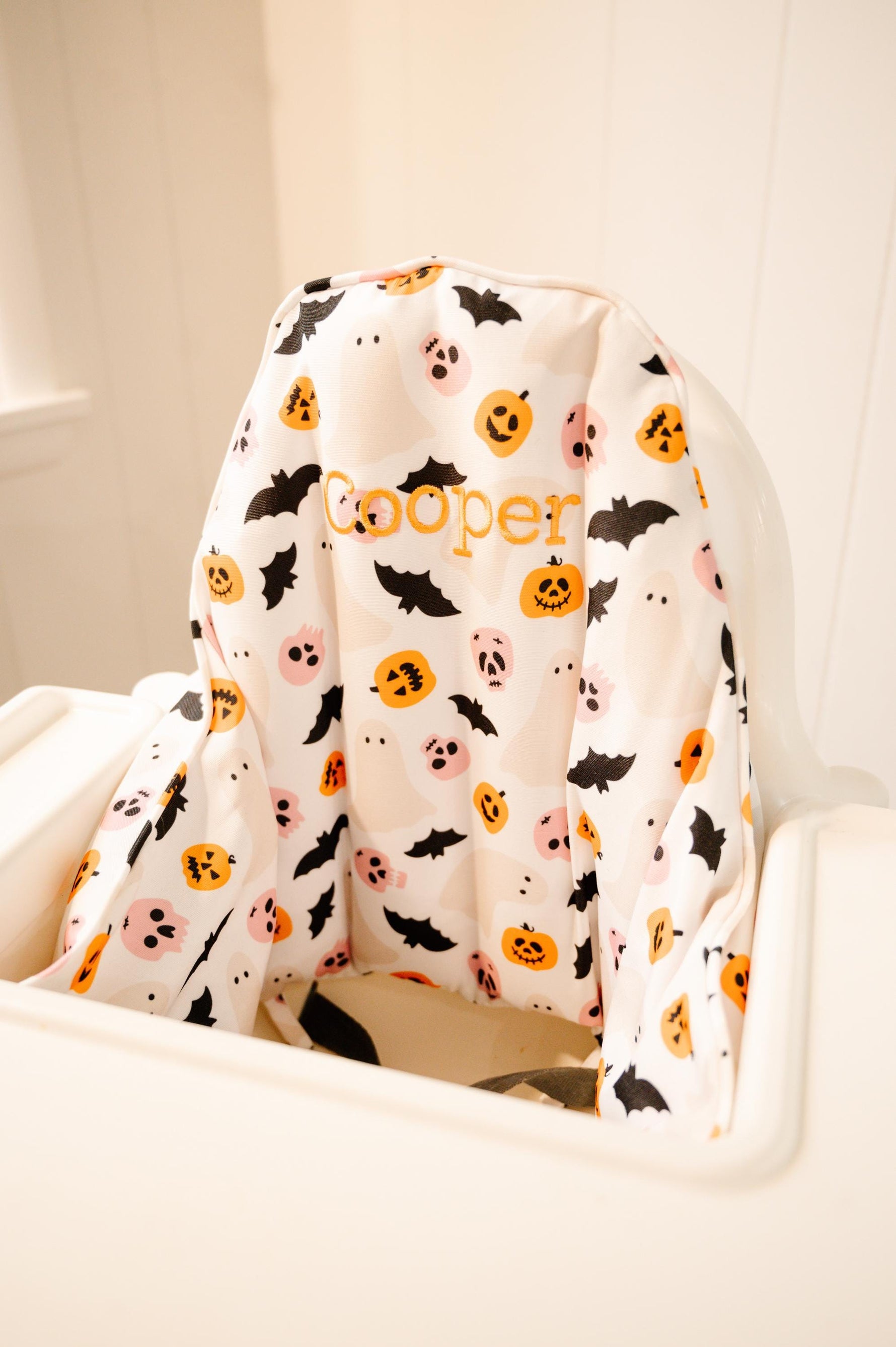 Pumpkin Gingham IKEA Antilop Highchair Cushion Cover – Wipeable by Little Joy Co. at Everetts Place