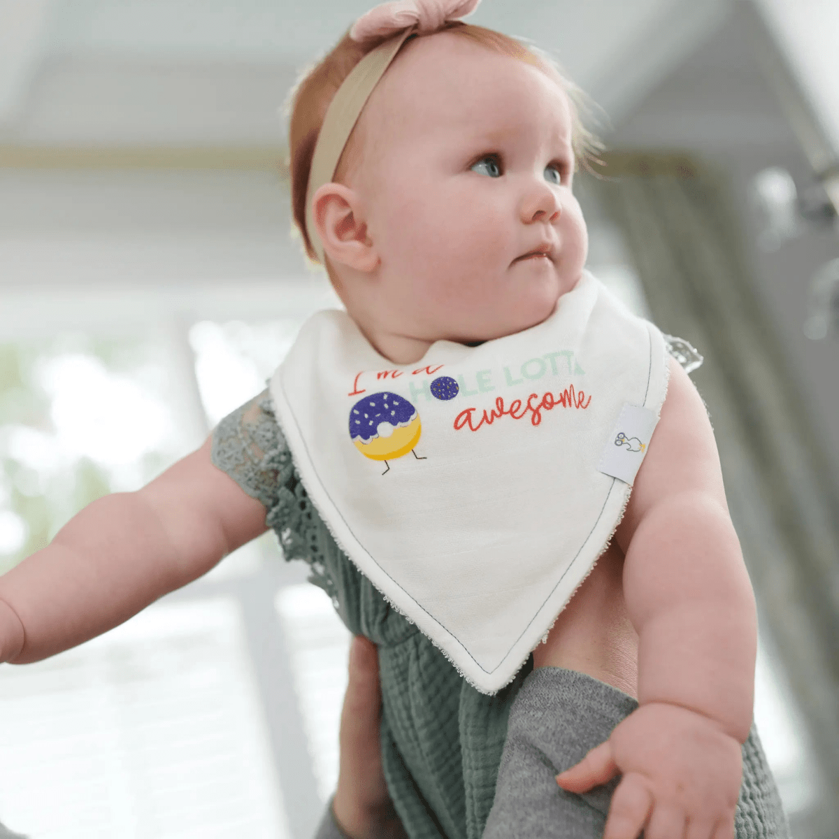 Im Awesome Donut Bib Set with Absorbent Muslin for Stylish Babies - Everetts Place