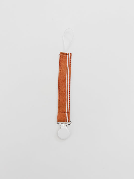Sandstone Pacifier Clip For Baby Little Mae And Co Little Mae & Co Everetts Place: Online Boutique