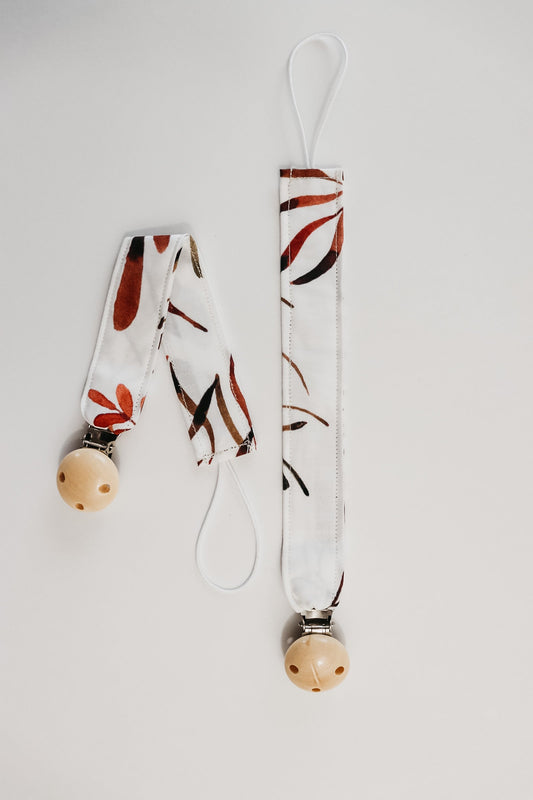Fallen Pacifier Clip For Baby Essentials Fabric Clip Little Mae & Co Everetts Place: Online Boutique